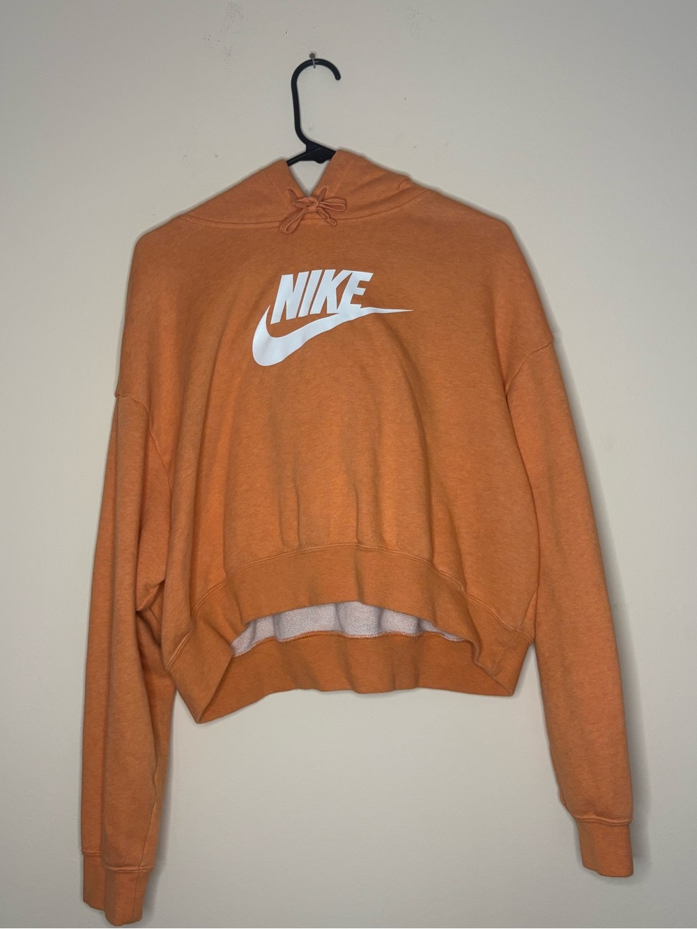 Nike Orange Cropped Sweatshirt size L
